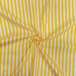 115CM PRINTED POLY COTTON STRIPES YELLOW - Image 2