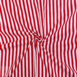 115CM PRINTED POLY COTTON STRIPES RED - Image 2