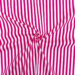 115CM PRINTED POLY COTTON STRIPES CERISE - Image 2