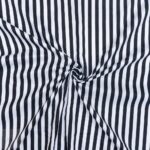 115CM PRINTED POLY COTTON STRIPES BLACK - Image 2