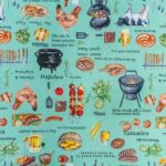 DIGITAL SLUB CLOTH (150CM) POTJIEKOS BLUE