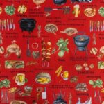 DIGITAL SLUB CLOTH (150CM) POTJIEKOS RED