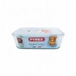 PYREX COOK & FREEZE DISH W/ PLASTIC LID 4LT