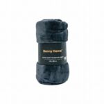 DANNY HOME SOFT PLUSH THROW 150X200-DARK GREY