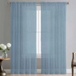 280CM PLAIN LINEN VOILE-DUCK EGG - Image 2