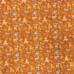 115CM PRINTED POLY COTTON DOGS BROWN