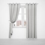 DALIA TEXTURED SHEER EYELET CURTAIN CREAM - Image 2