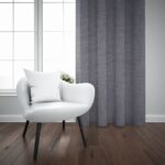 DALIA TEXTURED SHEER TAPED CURTAIN GREY - Image 2