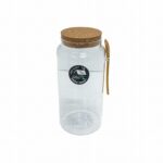 GLASS CONTAINER CORK LID WITH SPOON - Image 2