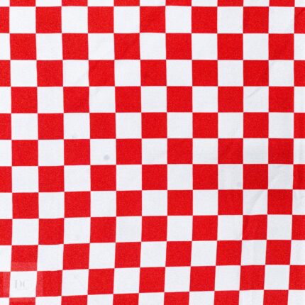 PRINTED MINI MATT (150CM)RED/WHITE BIG CHECK
