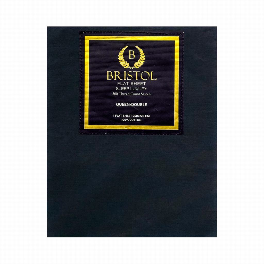 BG2DQFLS5FDG231.jpg FLAT SHEET T300 SATEEN 100% COTTON QUEEN 250X270 DARK GREY - Image 1