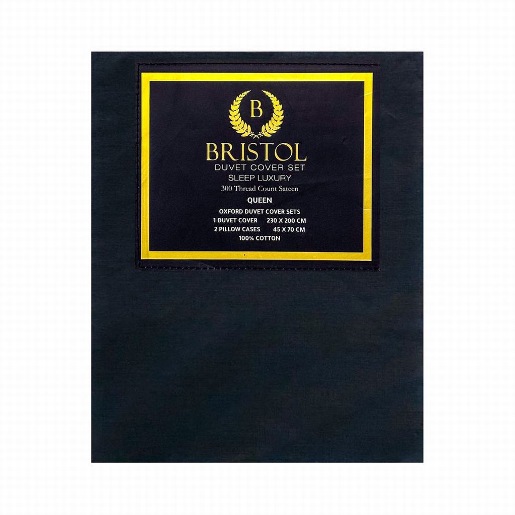 BG2DQOXD5FDG231.jpg OXFORD DUVET COVER SET QUEEN 230X200 DARK GREY - Image 1