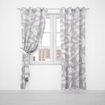 PASTE PRINT CURTAINS LINED EYELET 200X225 - NATURAL - Image 2
