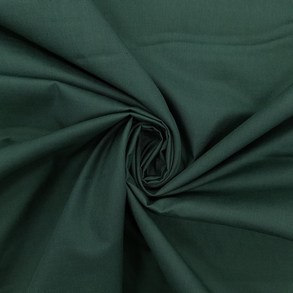 PPC5FBOTTLE20GREEN231-1.jpg 115CM PLAIN POLY COTTON - BOTTLE GREEN - Image 1