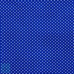 115CM PRINTED POLY COTTON DOTS ROYAL