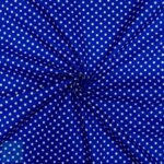115CM PRINTED POLY COTTON DOTS ROYAL - Image 2