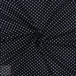 115CM PRINTED POLY COTTON DOTS BLACK - Image 2