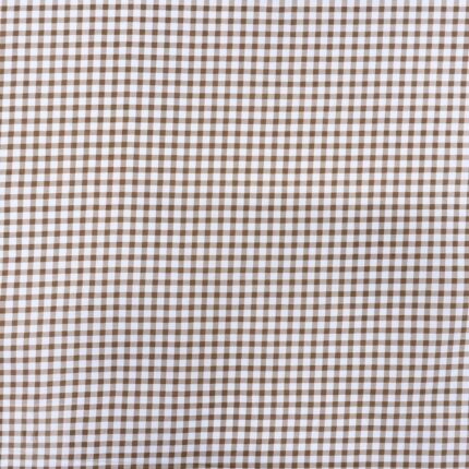 115CM PRINTED POLY COTTON CHECKS STONE