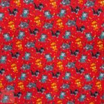 115CM PRINTED POLY COTTON Red Cats