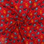 115CM PRINTED POLY COTTON Red Cats - Image 2