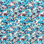 115CM Printed Poly Cotton Turquoise Military