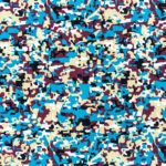 115CM Printed Poly Cotton Turquoise Military - Image 2