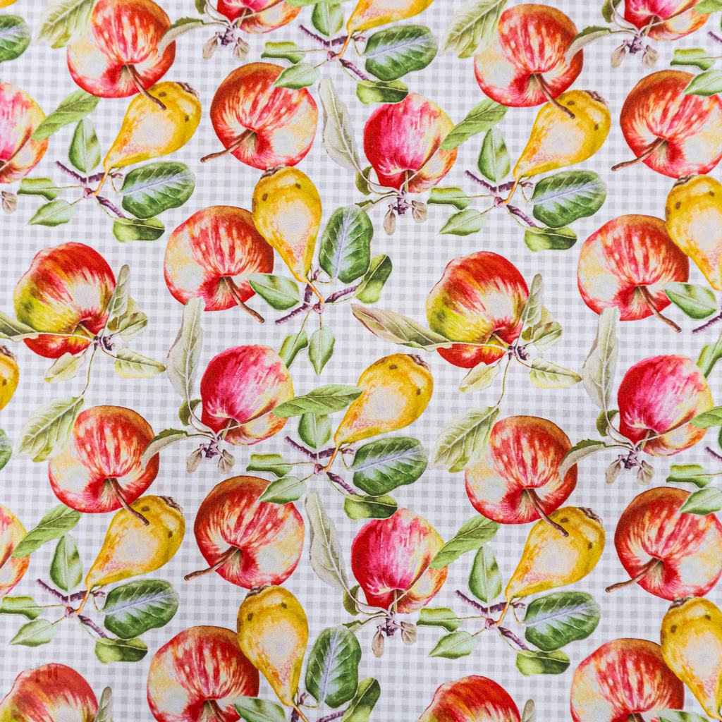 150DSC5F103231.jpg DIGITAL SLUB CLOTH (150CM) APPLE CHECK - Image 1