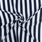 PRINTED MINI MATT (150CM)BLK/WHITE BIG STRIPE - Image 2