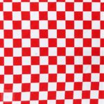 PRINTED MINI MATT (150CM)RED/WHITE BIG CHECK