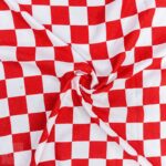 PRINTED MINI MATT (150CM)RED/WHITE BIG CHECK - Image 2