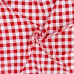 PRINTED MINI MATT (150CM)RED/WHITE SMALL CHECK - Image 2