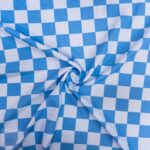 PRINTED MINI MATT (150CM)POWDER/WHITE BIG CHECKS - Image 2