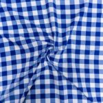 PRINTED MINI MATT (150CM)ROYAL/WHITE SMALL CHECKS - Image 2