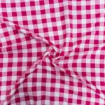 PRINTED MINI MATT (150CM)CERISE/WHITE SMALL CHECKS - Image 2