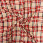 Printed Mini Matt (150CM) Red Tartan - Image 2