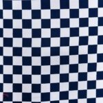 Printed Mini Matt (150CM) White/Navy &ndash; Large Check