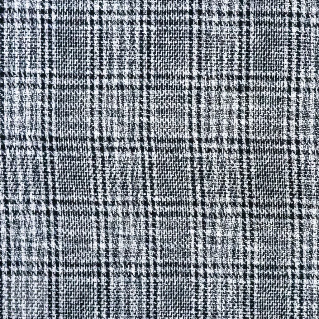 26322D705F5231.jpg T/C TWEED CHECK 8 GREY BLACK - Image 1