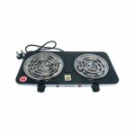 HOTPLATE DOUBLE POWDER COAT BLK & WHT SPIRAL PLATE 2500W POWERPLUS