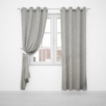 280CM TEXTURED SELF LINED BLOCKOUT CURTAINING-BEIGE - Image 2