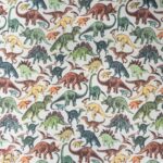 Minimatt Slub (230G/M &ndash; 100% Polyester) 150CM &ndash; Dinosaur