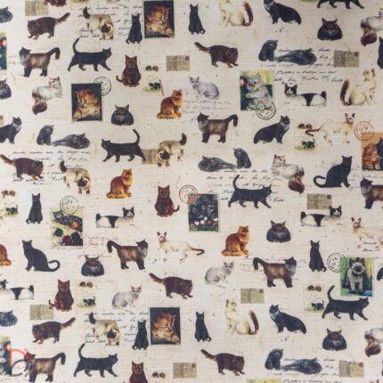 Minimatt Slub (230G/M – 100% Polyester) 150CM – Cats