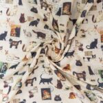 Minimatt Slub (230G/M – 100% Polyester) 150CM – Cats - Image 2