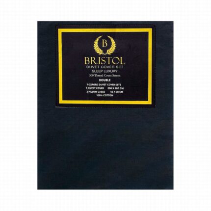 OXFORD DUVET COVER SET DOUBLE 200X200 DARK GREY