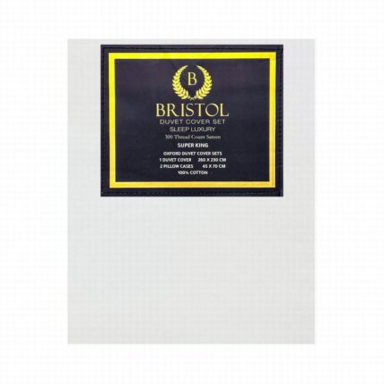 OXFORD DUVET COVER SET SUPER KING 260X230 WHITE