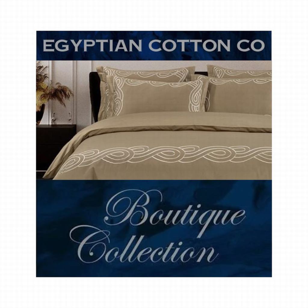 CHDQ5FSC231.jpg CHRISTY T400 QUEEN DUVET COVER STONE/CREAM - Image 1