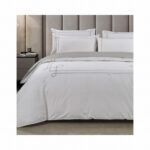 CHERYL T400 QUEEN DUVET COVER WHITE/SILVER - Image 2