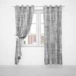 LYNETTE BLOCKOUT EYELET CURTAIN 225X250 GREY - Image 2