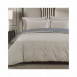 ELLE T400 KING DUVET COVER SILVER/GREY - Image 2