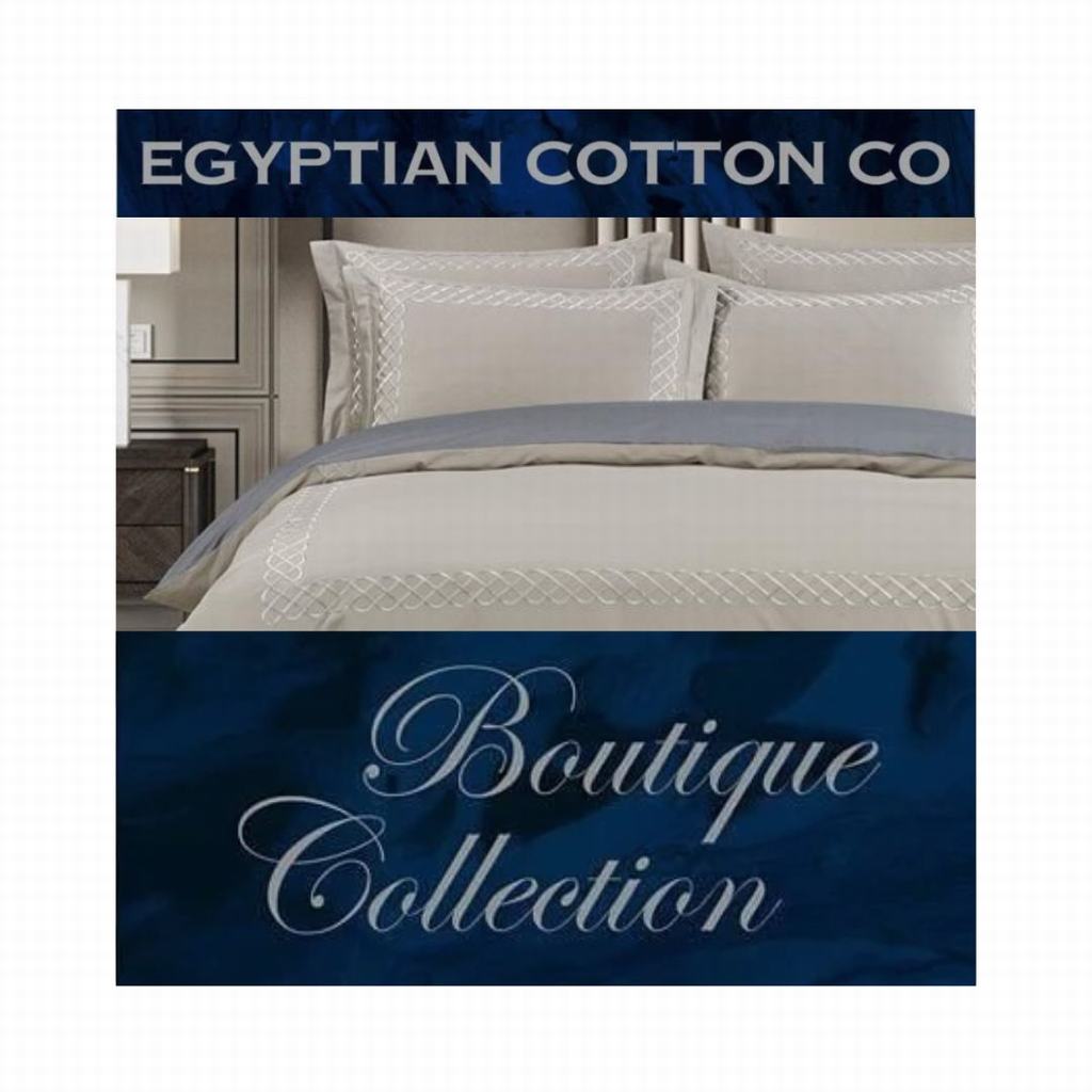 ELDQ5FSG231-1.jpg ELLE T400 QUEEN DUVET COVER SILVER/GREY - Image 1