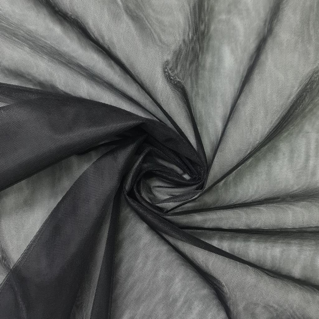 HAYAL5FBLACK231-1.jpg 300CM QLTY TURKISH POLYESTER HAYAL TULLE - BLACK - Image 1